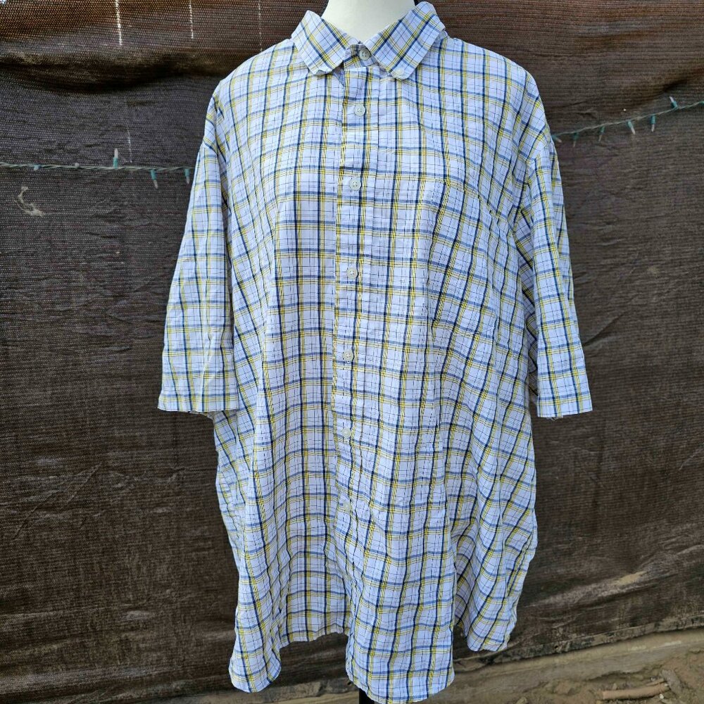 GEORGE 3XL Button Down Shirt 60%cotton